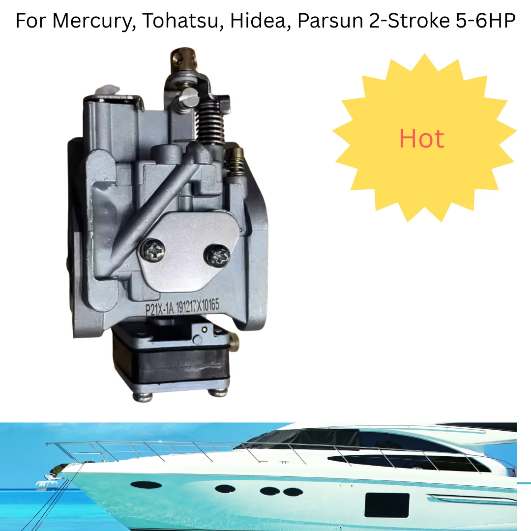 

Outboard Motor Carburetor for Mercury, Tohatsu, Hidea, Parsun 2-Stroke 5-6HP Boat Engine Spare Part