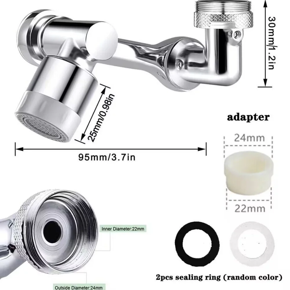 NEW Metal Copper 1440° Rotation Faucet Aerator Extender Anti Splash Filter Faucets Bubbler Nozzle Kitchen Saving Water Sprayer
