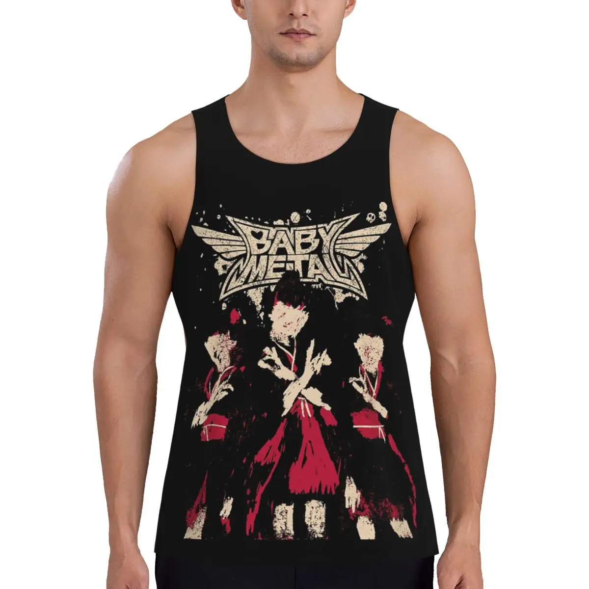 

Quick Dry The Babymetal Tour Gym Tank Muscle Sleeveless Shirt Bodybuilding Breathable Vest