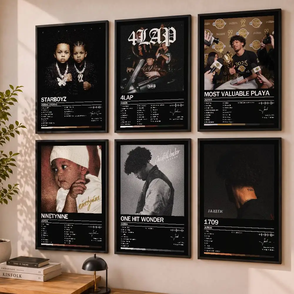 J-Jazeek Poster Album Art Cover Songs Rap Pop Singer Band Wall Waterproof Paper Sticker For Living Room Home Decor