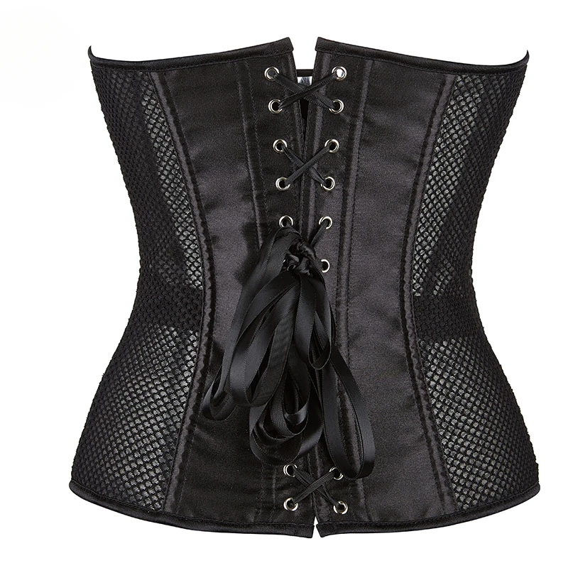 Gothic Corselet Plus Size 6XL Corset For Women Overbust Sexi Mesh Bodyshape Slim Fitted Waist Bustier Underbust Shapewear Girdle