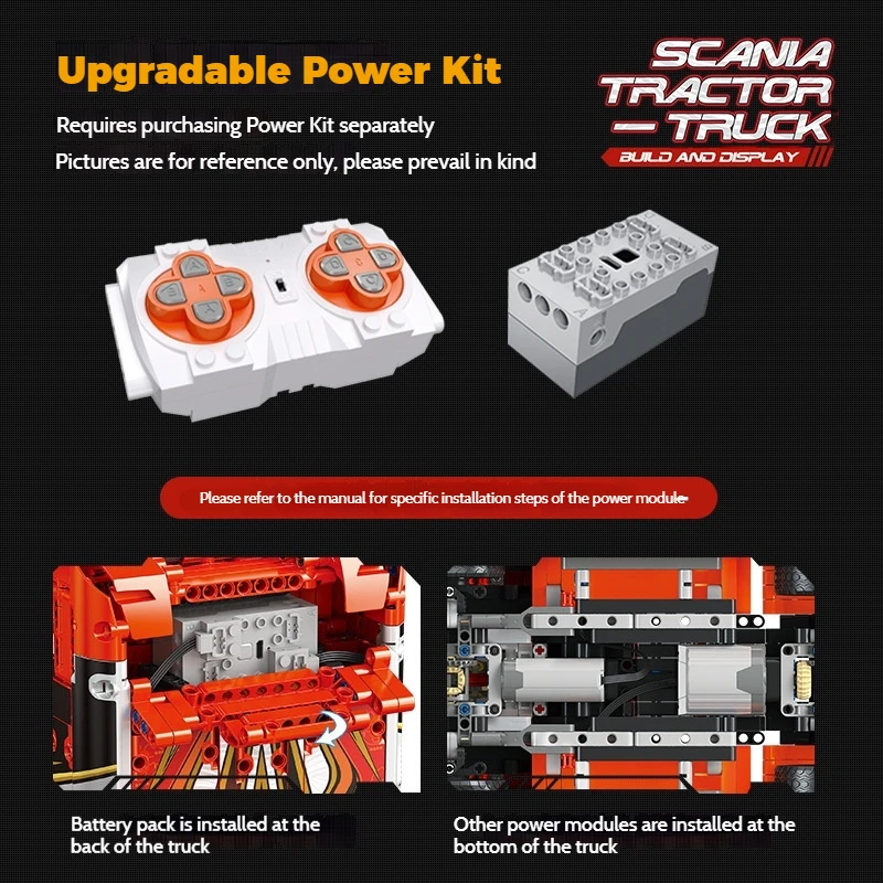 JJ9070 Heavy Truck Container Building Blocks Set Remote Control Semi Trailer Model Technic Vehicle High Difficulty Assembly Toy