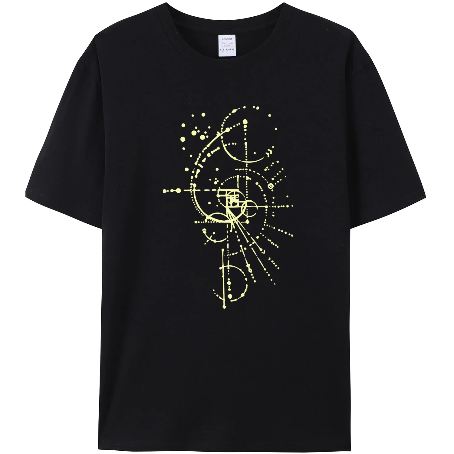 Gold Fibonacci Rectangle Outdoor Nature Print Short Sleeve T-Shirt
