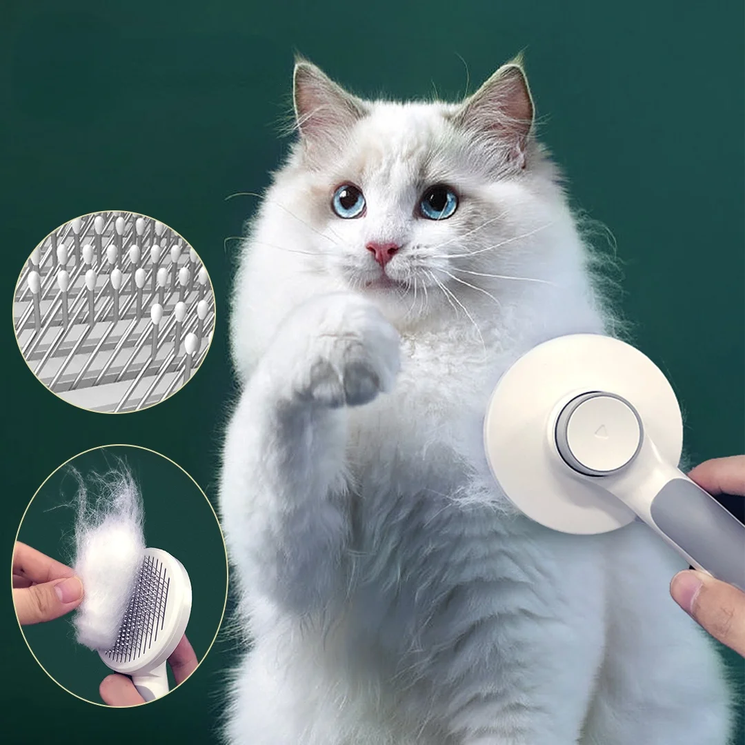 Youpin Pet Brush Self Cleaning Tools Slicker Brush for Shedding Dog Cat Grooming Comb Removes Loose Underlayers and Tangled Hair