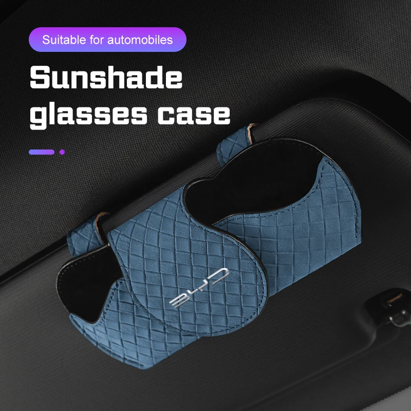 

Car Glasses Holder Visor Sunglasses Case For BYD Song Pro Tang F0 QIn PLUS Atto 3 Han Seal Dolphin Eyeglasses Storage Accessory