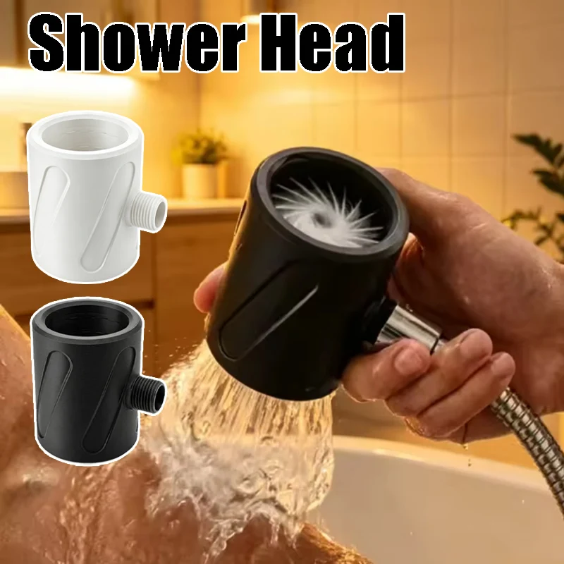 

High Flow Ring Shower Head with Powerful Spray Wide Coverage Massage Shower for Men Strong Rinse Relaxation Own Bathroom
