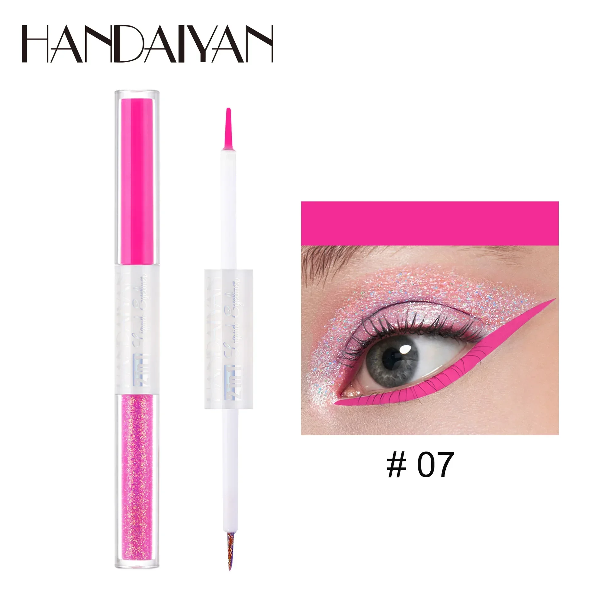 HANDAIYAN nouveau Double tête Eyeliner ombre à paupières ensemble miroitant paillettes durable imperméable mode 2 en 1 liquide ombre à paupières cosmétiques