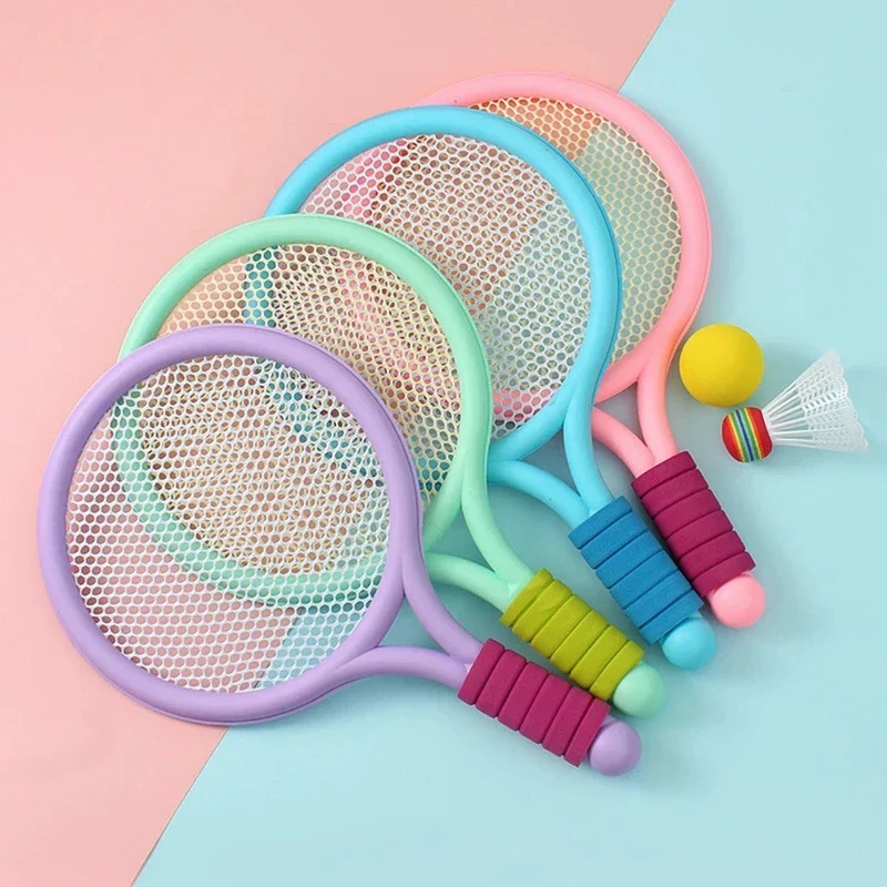 Kids Tennis Rackets, Soft Training Balls Badminton Shuttlecocks Racquets Family Interactive Sport Toy