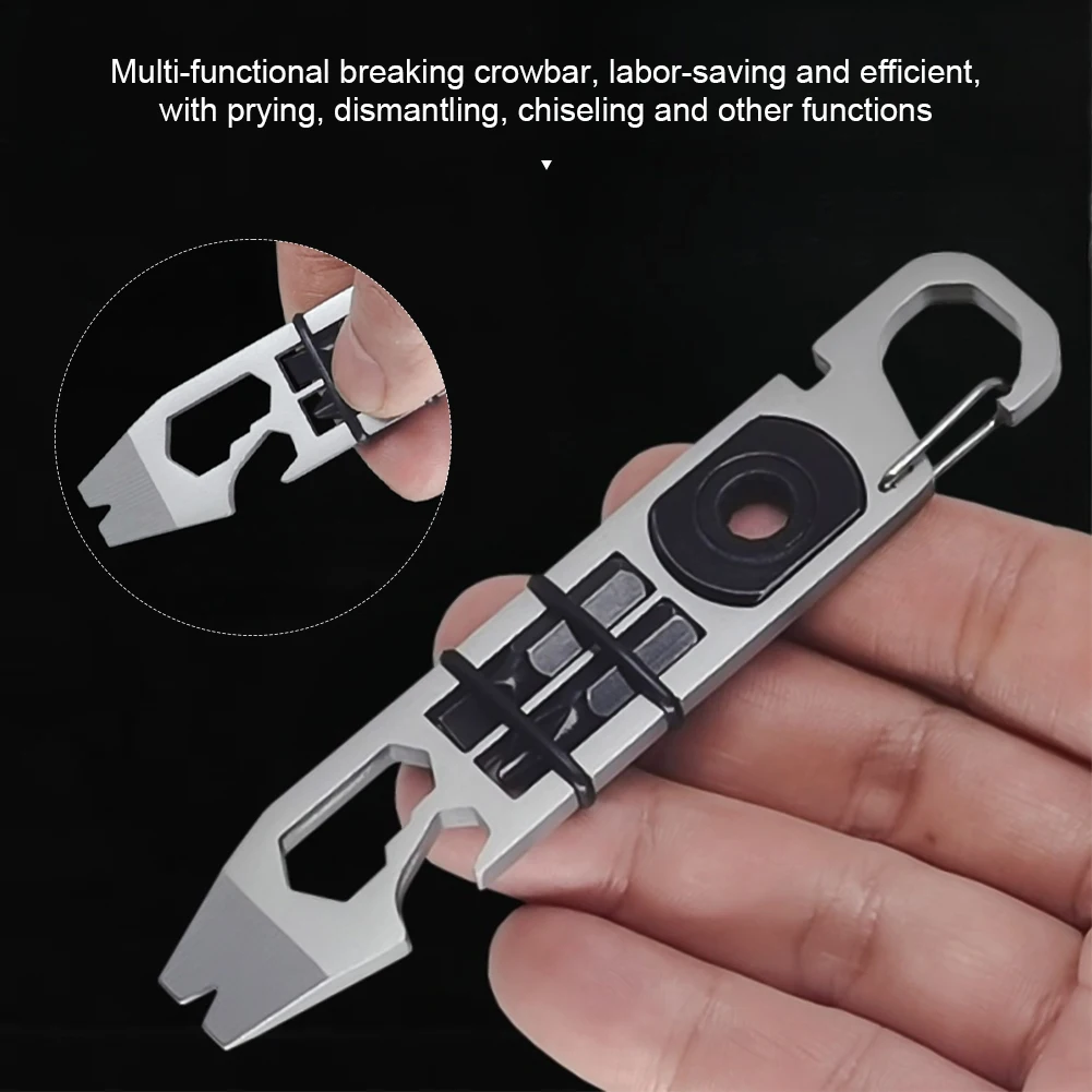 

Outdoor Survival Self-defense Ratchet Screwdriver EDC Mini Multifunctional Hex Wrench Bottle Opener Portable Bicycle Repair Tool