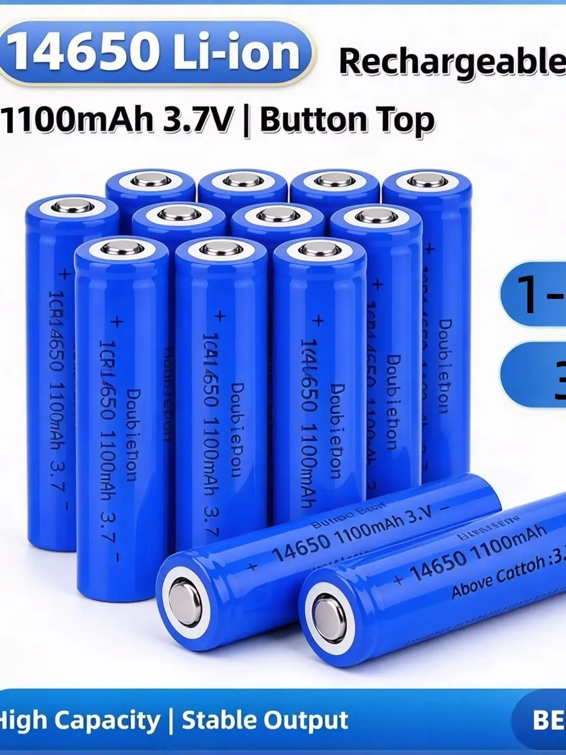 NOWOŚĆ-14650-Bateria-Litowa-3.7V-1100mAh-Icr14650-Baterie-Załadunkowe-Dla-Elektrycznej-Szczoteczki-Zębów-Mikrofonu-Małej-Latarki — zdjęcie produktu 7