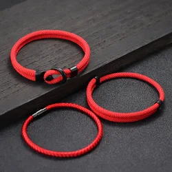 New 3Pcs Men Bracelet Set Lucky Red Keel Rope Braslet Surfer Nautical Fabric Braclet Leisure Accessories Gift For Him Jewelry
