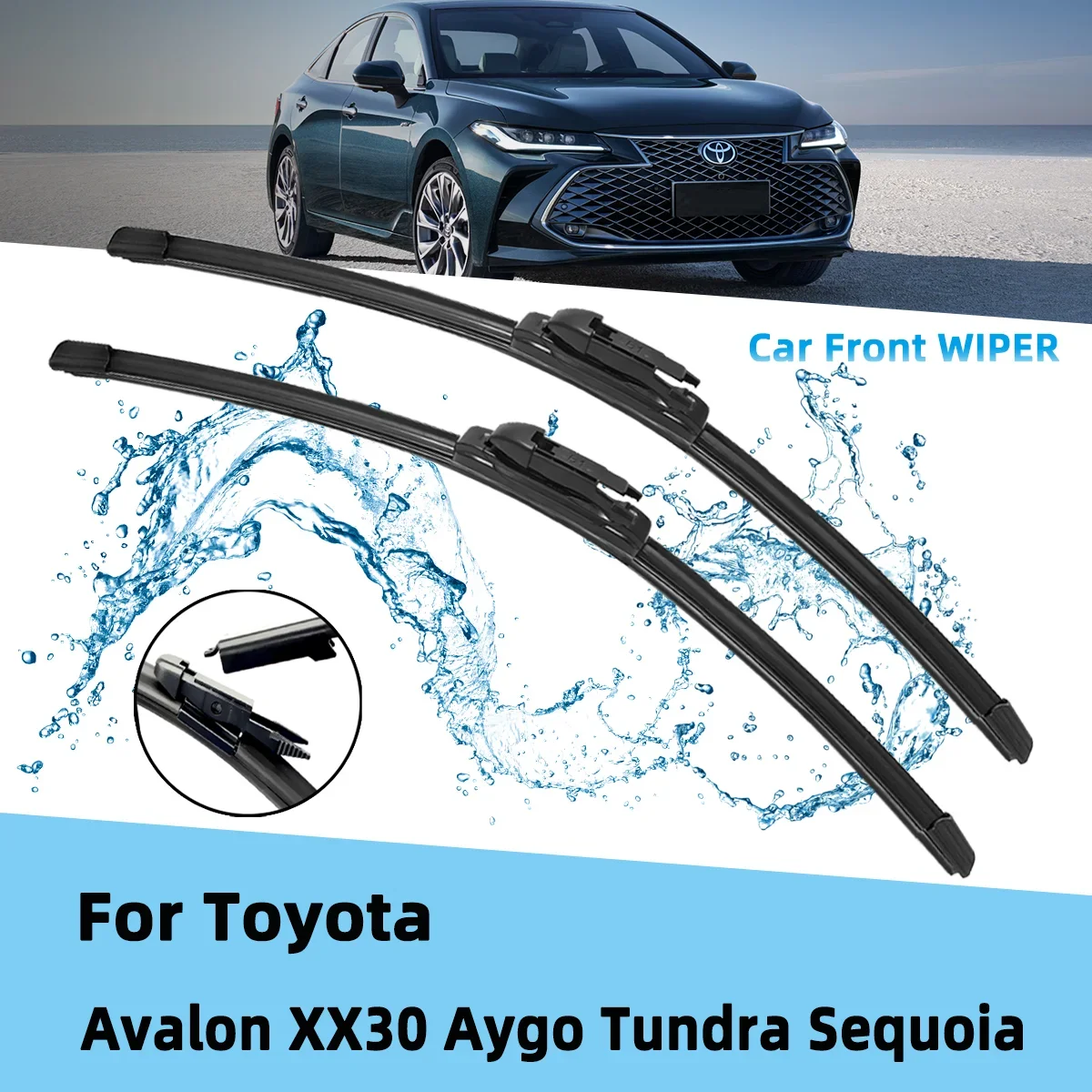 

Front Wiper Accessorie Double Rubber Car Wipers for Toyota Avalon XX30 Aygo Tundra Sequoia 2005-2020 Wipers Brushes New Upgraded