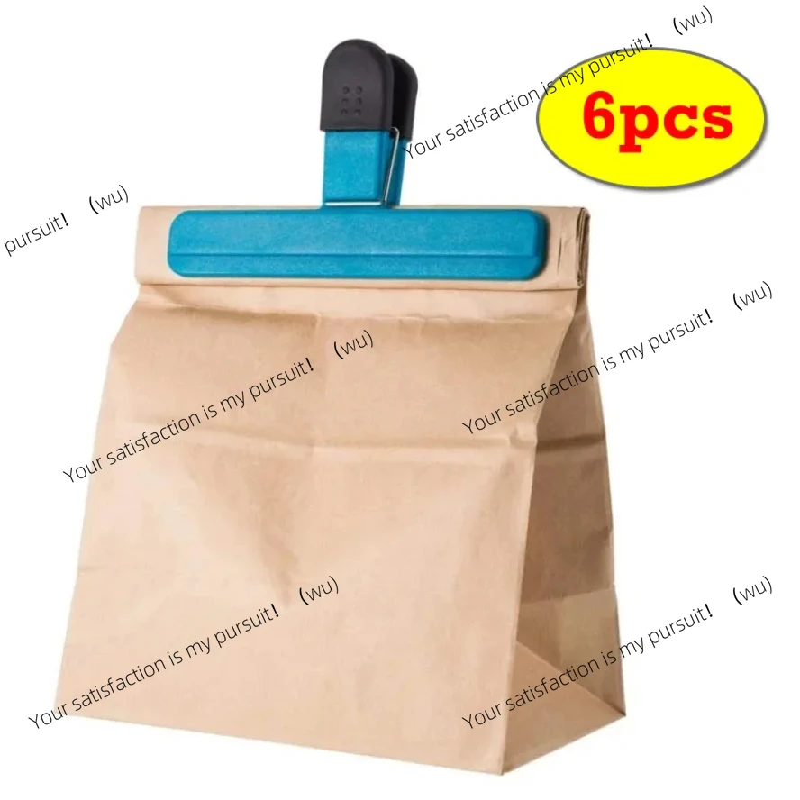 6pcs T-type Kitchen Food Sealing Clip, Household Tea Snacks Plastic Bag Moisture Proof and Leak Proof Multipurpose Sealing Clip
