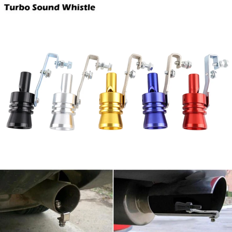 Racing Car Motorbike Exhaust Fake Turbo Whistle Pipe Sound Muffler Blow Off Valve Universal Simulator Whistler