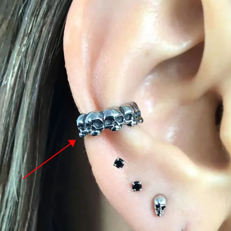 Gothic Kinitial Sword Earrings Vintage Punk Crystal Ear Jacket Goth Stud Earrings Jewelry Gift For Women Girls Ear Studs