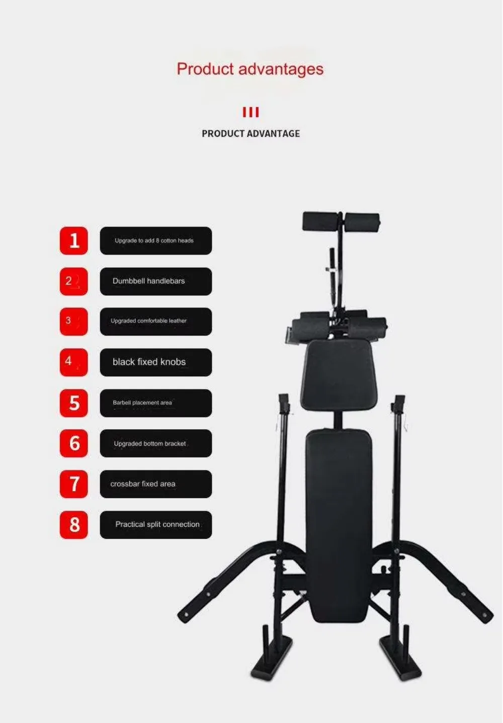 Weight Bench, Bench Dumbbell Bench, Weight Bench with Dumbbell Rack, Press Dumbbell Bench-for Home Gym Equipment