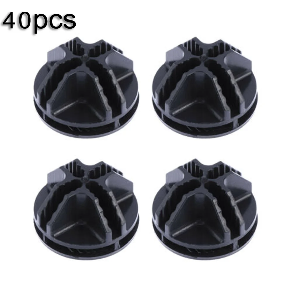 40pcs/Set 8-Slots Wardrobe Black Mini Plastic Connectors Wire Storage Cube Grid Home Storage Organization for modular closet