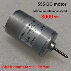 555 DC high-speed motor Micro motor 12V/24V adjustable speed positive and negative rotation high torque diy silent motor