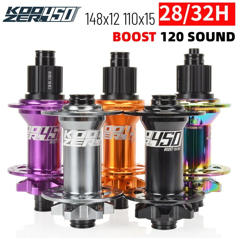 

KOOZER 450 Boost cube 28H 32 holes mountain bike hubs HG XD Micro Spline for Shimano Noisy cube 120 click MTB bicycle hub