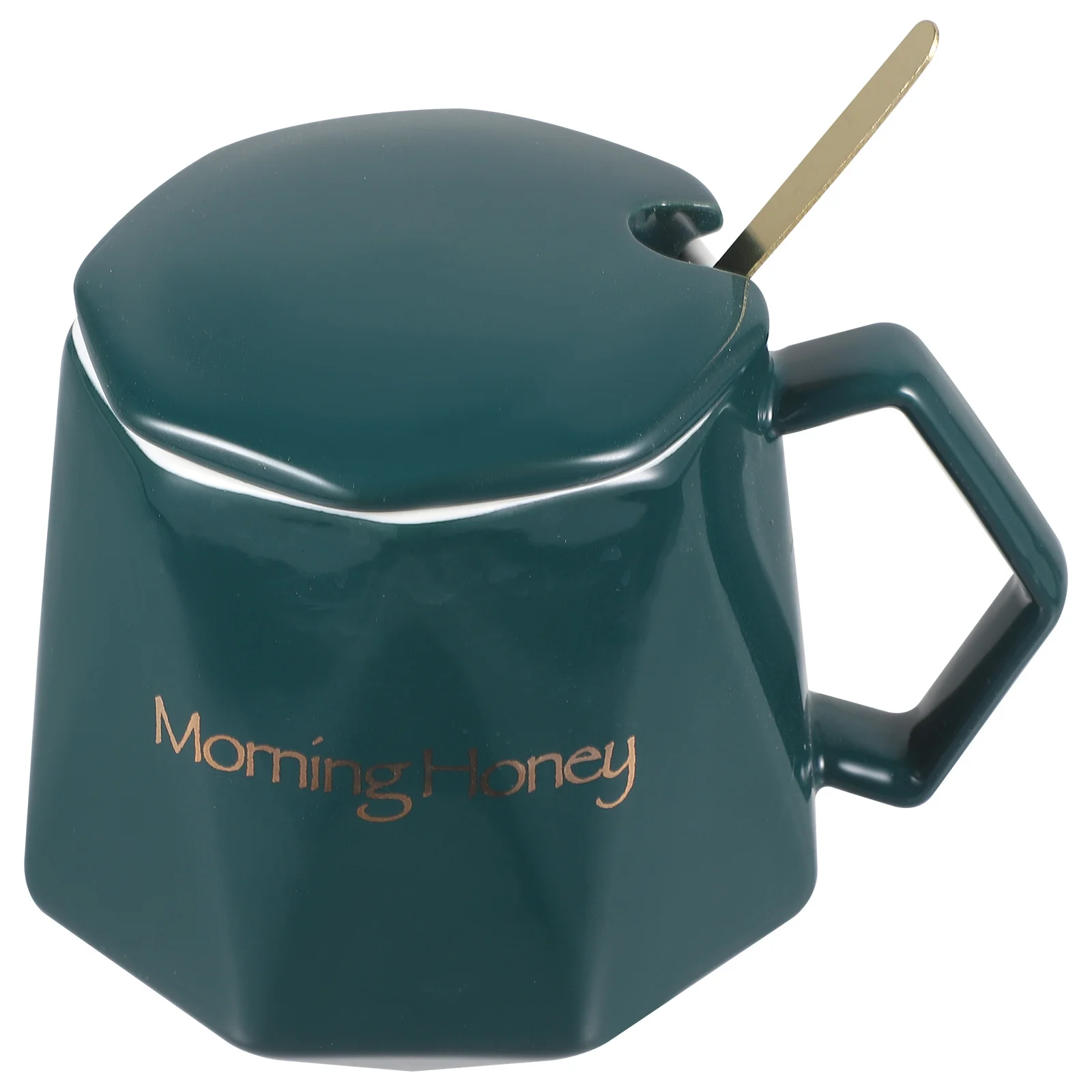 

1Set Diamond Ceramic Coffee Mug Creative Porcelain Tea Cup Large Capacity Smooth Surface Dishwasher Safe for Home Office Cafe