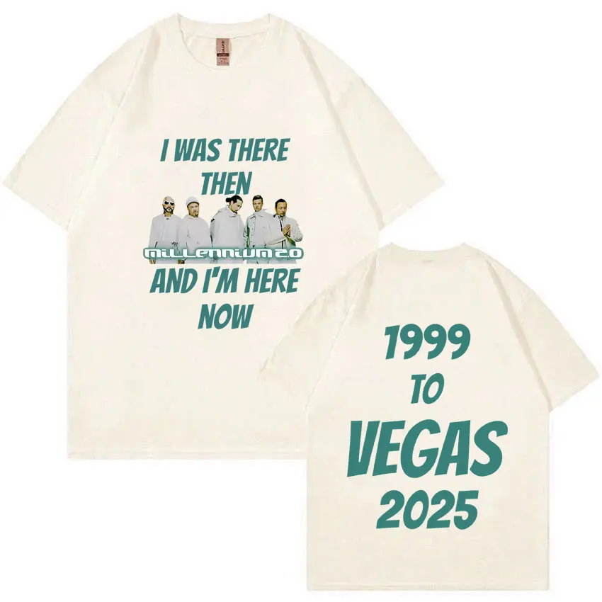

Rock Brand Backstreet Boys I Was There Then Millennium Tour 2025 T-shirt Men Women Fashion Vintage T Shirts Male Casual Tshirt
