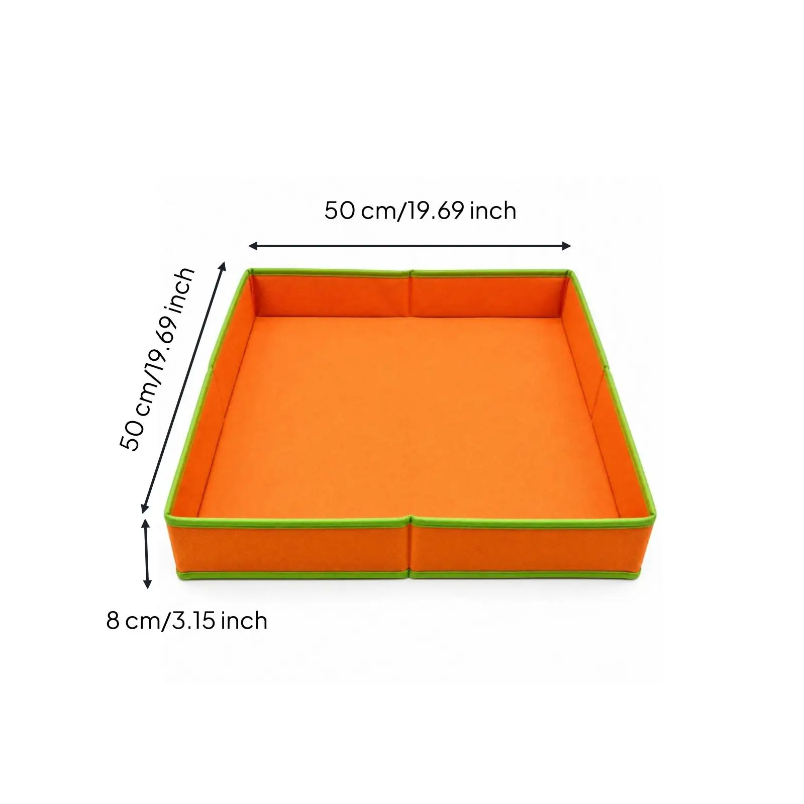 Kids Collapsible Sandbox Tray Non Woven Fabric Sensory Activity Bin for Blocks Crafts and Travel Friendly Use