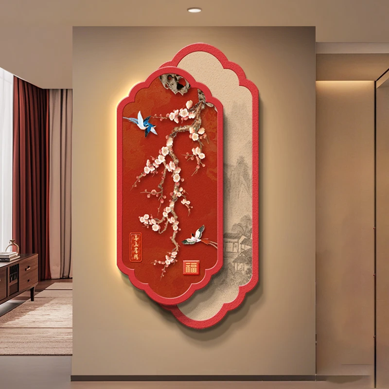 Entrance Facing Door Entrance Hall Decorative Painting Hanging Painting Corridor Mural Home Decoration Led Light Wall Light Room