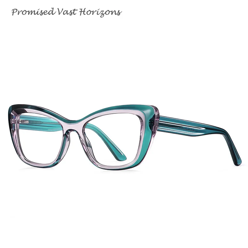 Commuting Anti Blue Light Women's Spray Line Plastic Plano Lens TR Woman Slingshot Hot Hot British Fashion Myopia Eyeglass Frame