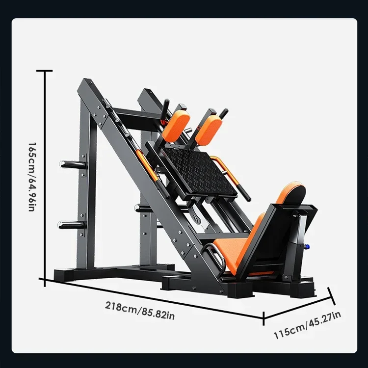 ZHOYA Allenamento per la forza Fitness commerciale Multi stazione Palestra Hack Squat e attrezzatura per pressa per gambe 2 in 1 Press per gambe Hack Squat