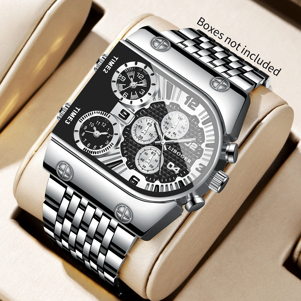 Luxury Multi Time Square Men Q - Luxury Watch Organizer For Men recension och pris