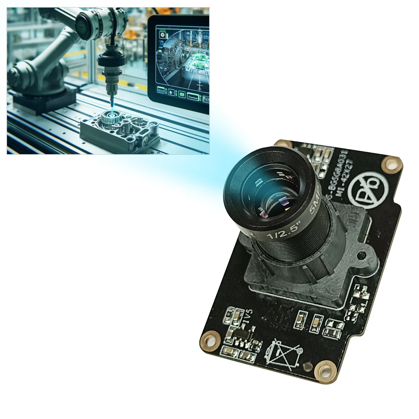 Factory-grade high-quality 1.3MP RGB global shutter 240fps high-speed capture distortion-free camera module for drone AI vision.