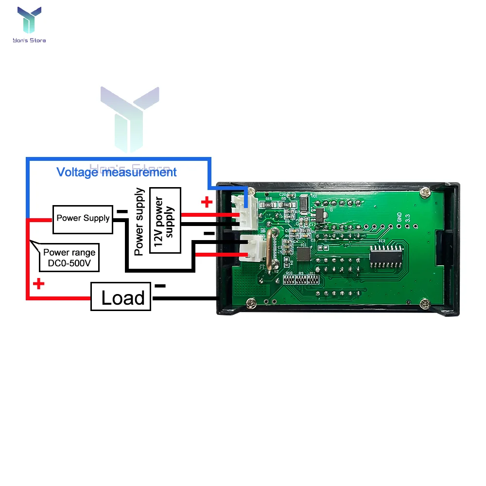 Voltmetro ad alta precisione amperometro wattmetro 0-500V 10A Display a tubo digitale a 4 cifre misuratore di corrente di tensione rilevatore di