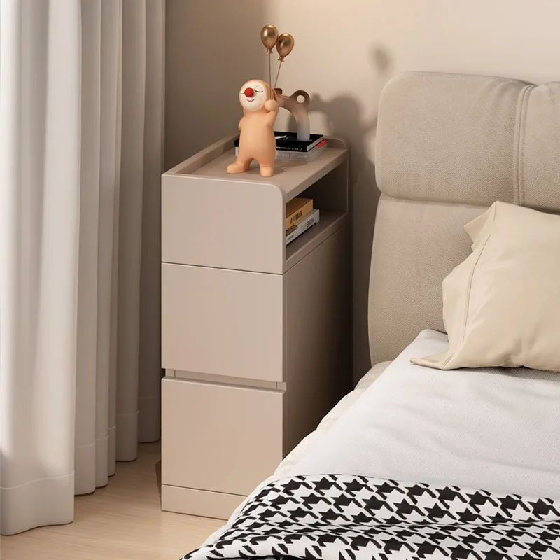 Bedside table Simple small storage cabinet Extremely narrow crack 20/30cm narrow side cabinet Bedroom bedside ENF grade storage