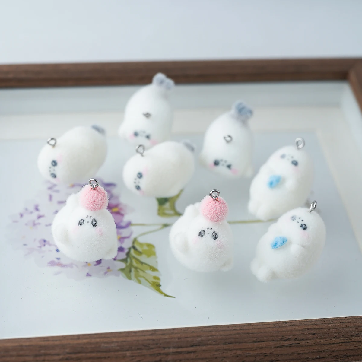 

20pcs Cartoon Resin animal charms cute Little seals pendant for necklace Bag keychains DIY Handmade Jewelry making