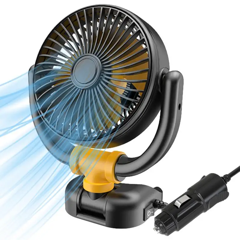 

Portable Car Fan Dashboard Electric Car Fan 360 Rotating Powerful Cooling Quiet Operation Mini Portable Fan For SUV RV Truck