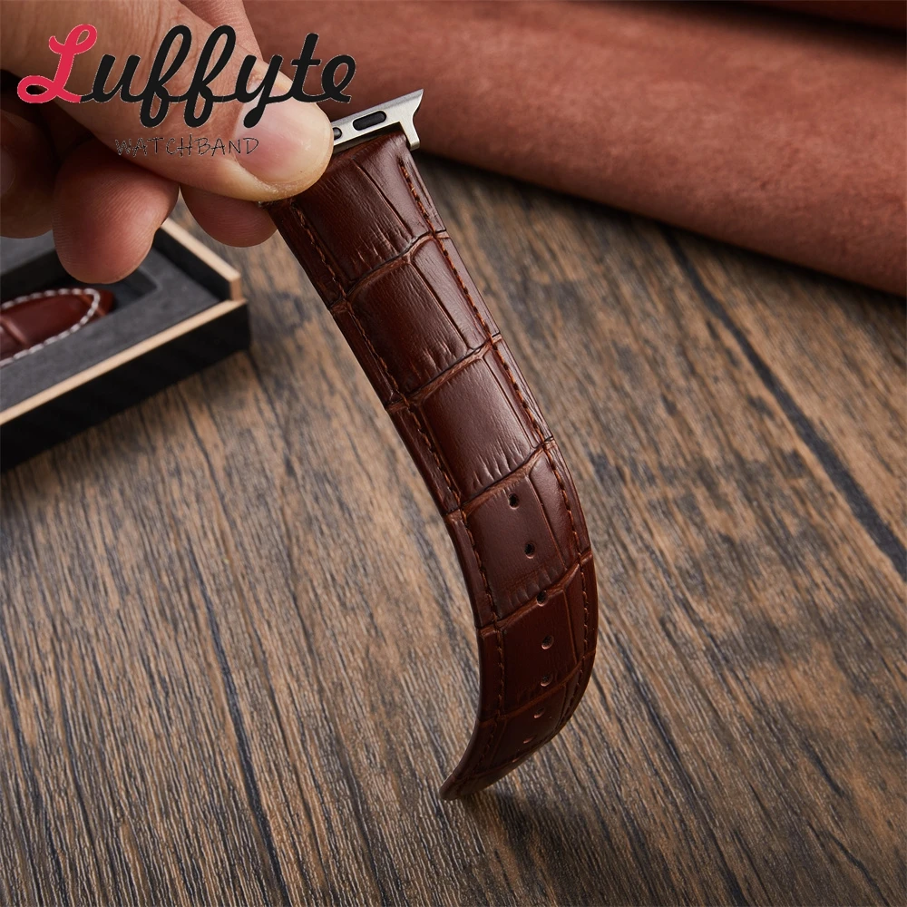 حزام جلدي لساعة أبل 38/40/41/42/46/49/44/45 مللي متر حزام ساعة اليد لـ Iwatch 10 9 8 7 6 5 4 3 2 1 Se Ultra 2 ﻿