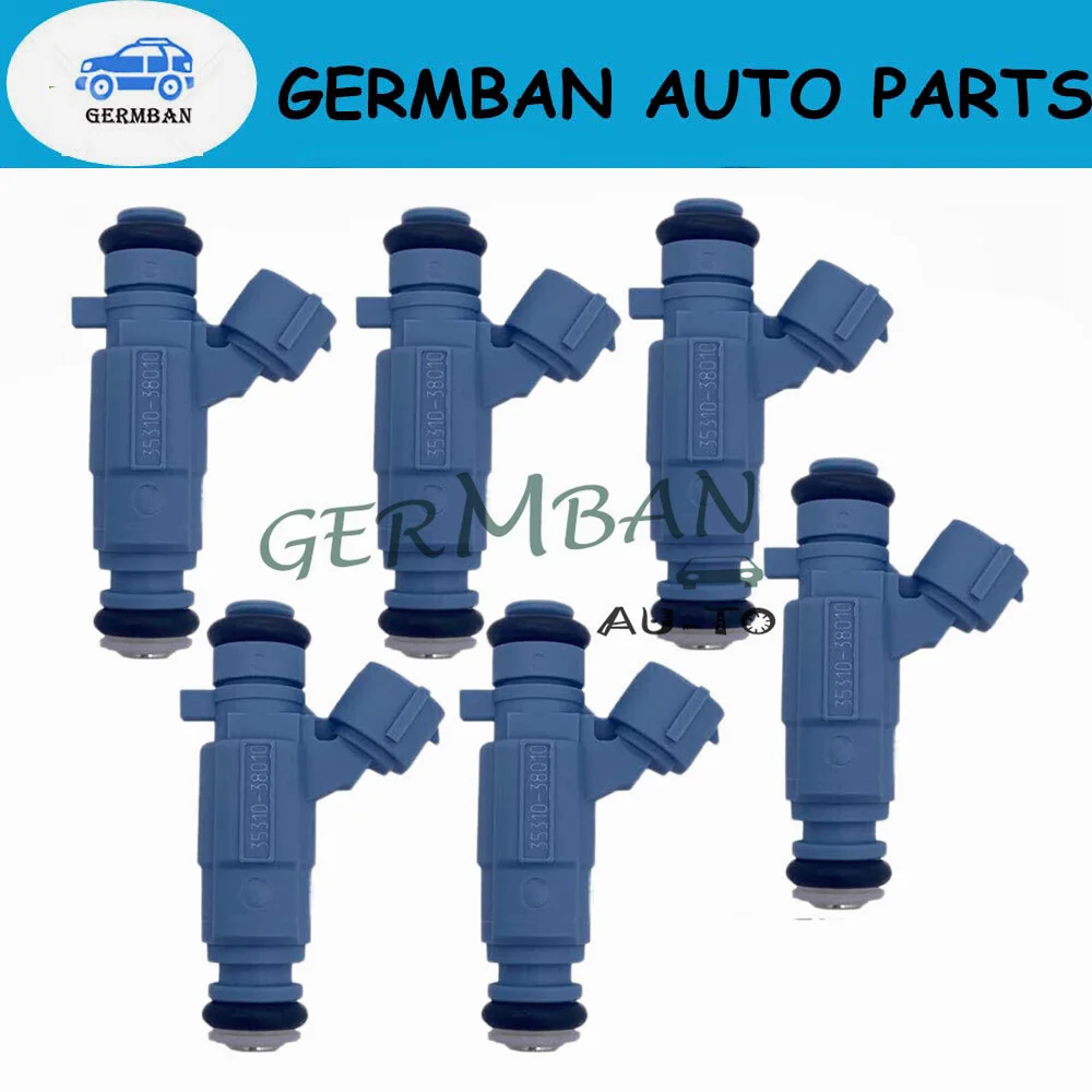 3531038010 6X Fuel Injector For Kia Optima Sedona Sorento Hyundai SantaFe Amanti  XG350 35310-38010 353103C000 35310 3C000