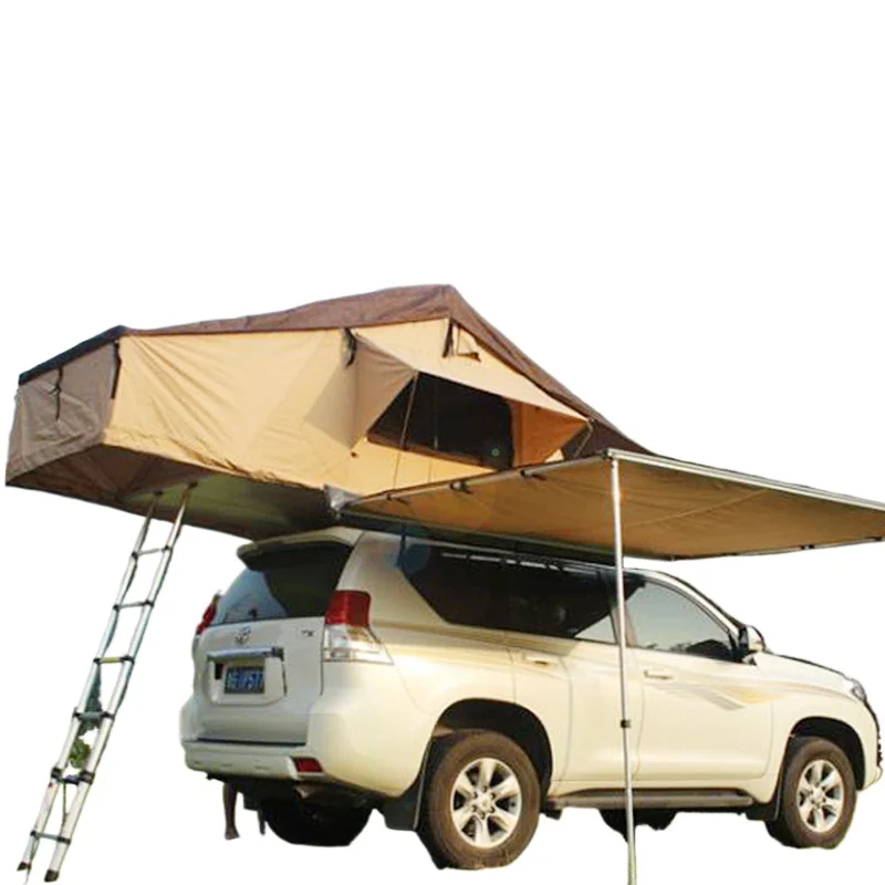 Car Side Tent for SUVs and Cars Portable Awning Shade Canopy for Roof Rack Side Mount Camping Rain Shelter Sunshade for