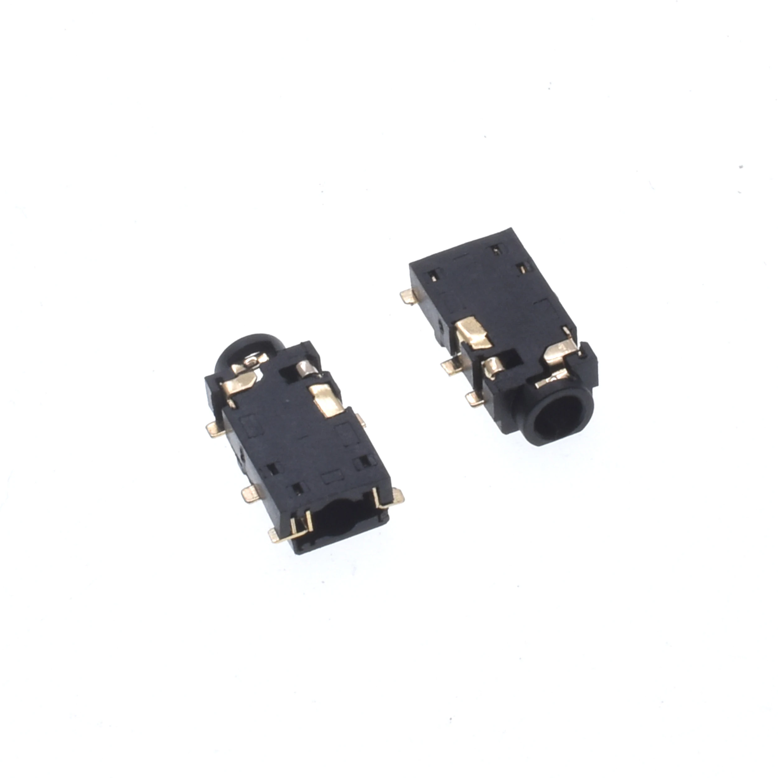 10Pcs PJ-242 Mini black sink headphone socket 2.5mm aperture connector 6-pin patch mono audio accessory PJ258 female socket