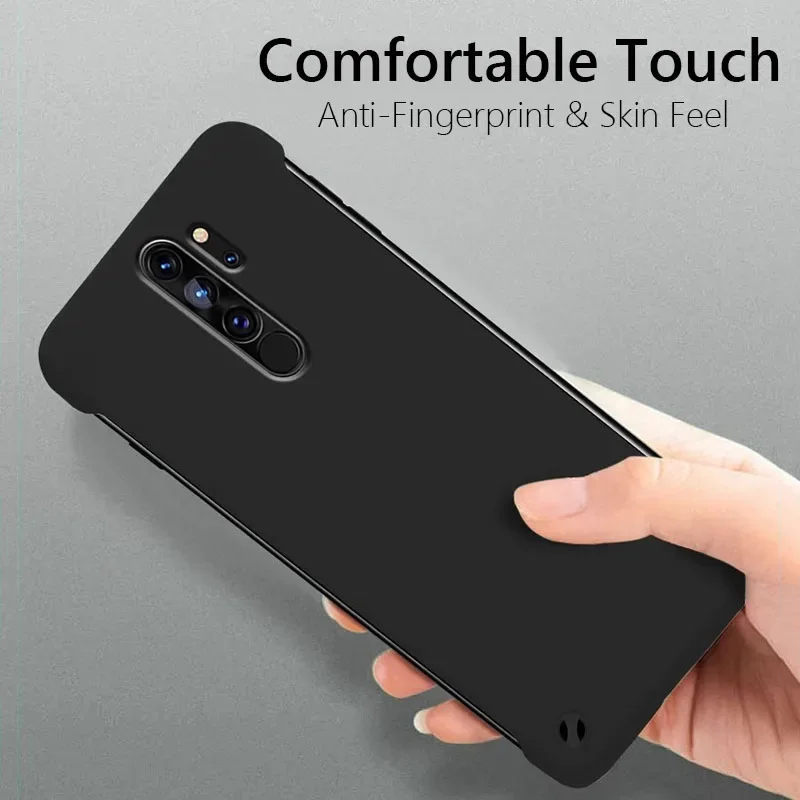 Frameless Slim Matte Hard PC Back Cover Case For Xiaomi Redmi Note 8 Pro Note8 Pro Note 8 2021 ShockProof Fundas Coque