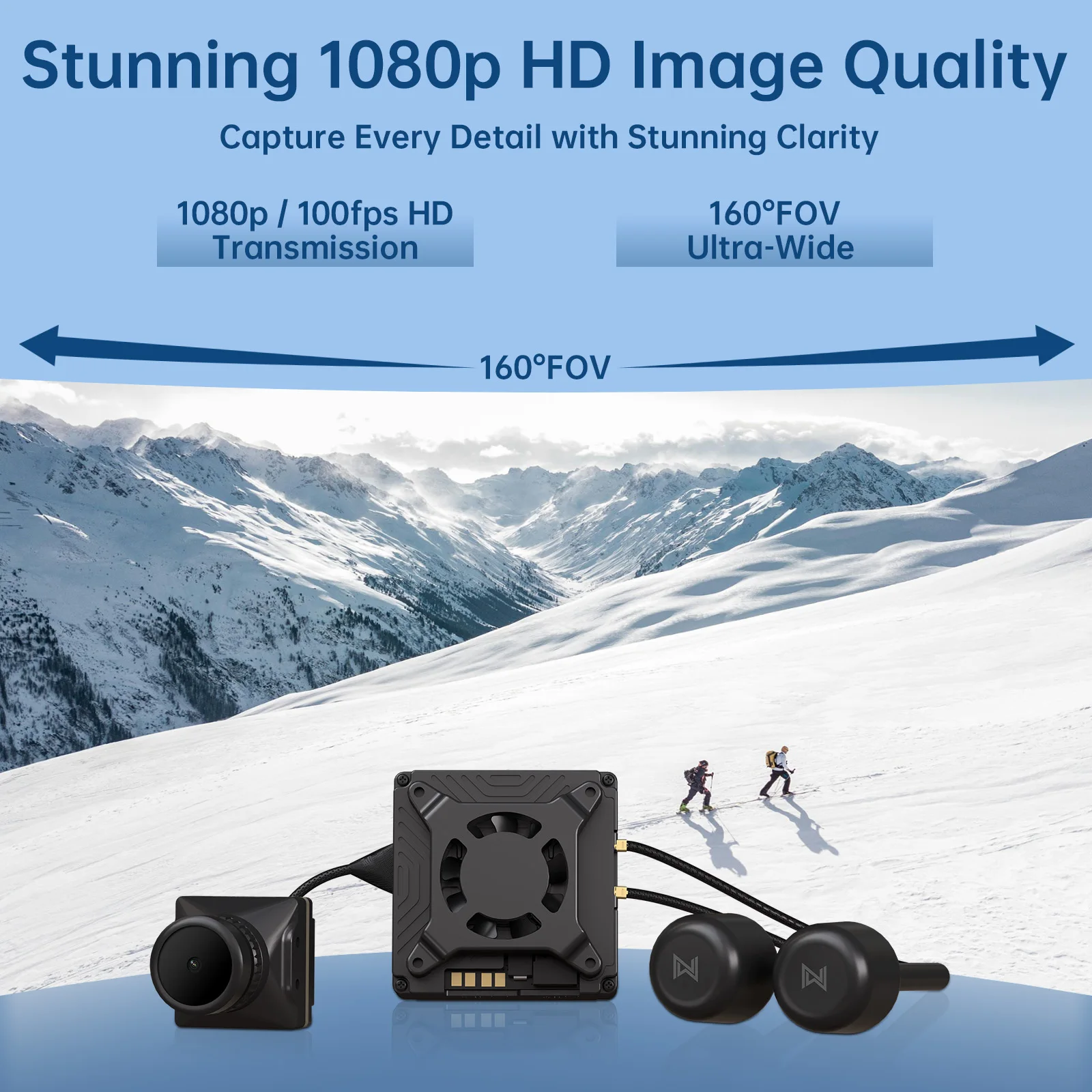 Caddx Walksnail Avatar GT Kit Max 2W VTX Gyroflow 1080P 100fps هوائيات مزدوجة للرؤية الليلية Starvis II مستشعر طويل المدى طائرة بدون طيار Fpv