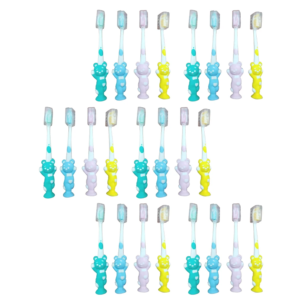 

24 Pcs Toothbrush Set Cartoon Kids Animals Bear Toothbrushes for Childrens Toddler Cute