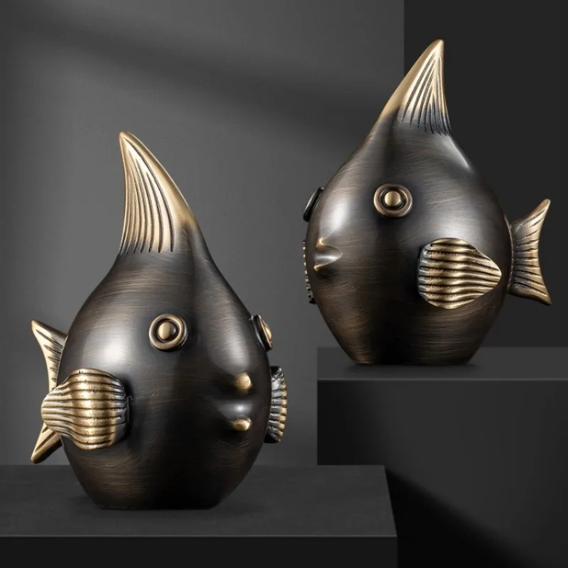 

Brass fish ornament pure copper handicraft home ornament new house decoration