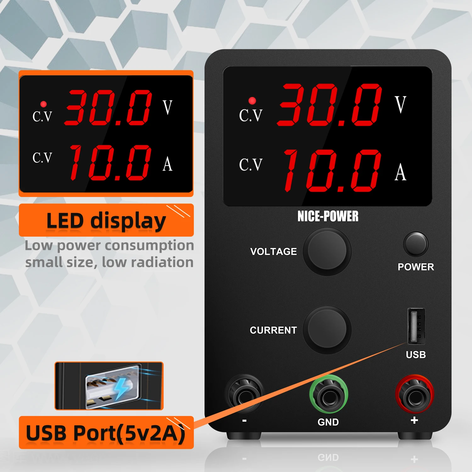 

Shipping 24hrs! Adjustable DC Power Supply 30V10A R-SPS3010 Cable Mobile Phone RepairR-SPS605 60V 5A Mini Switching Regulated