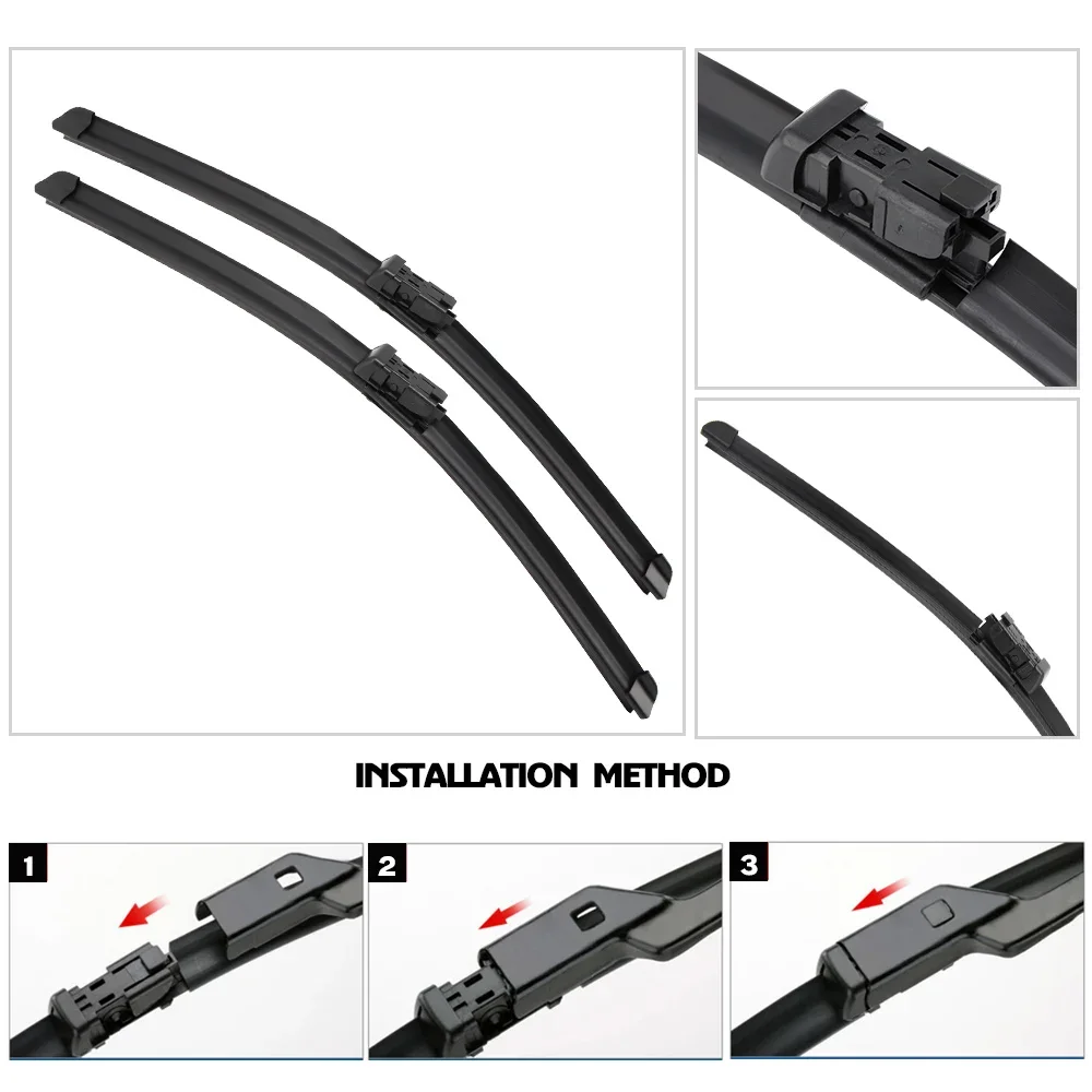 

Car Wiper Blade Blades For Renault Espace V 2015-2018 30"+28R" Windshield Windscreen Clean Naturl Rubber Cars Wipers Accessories