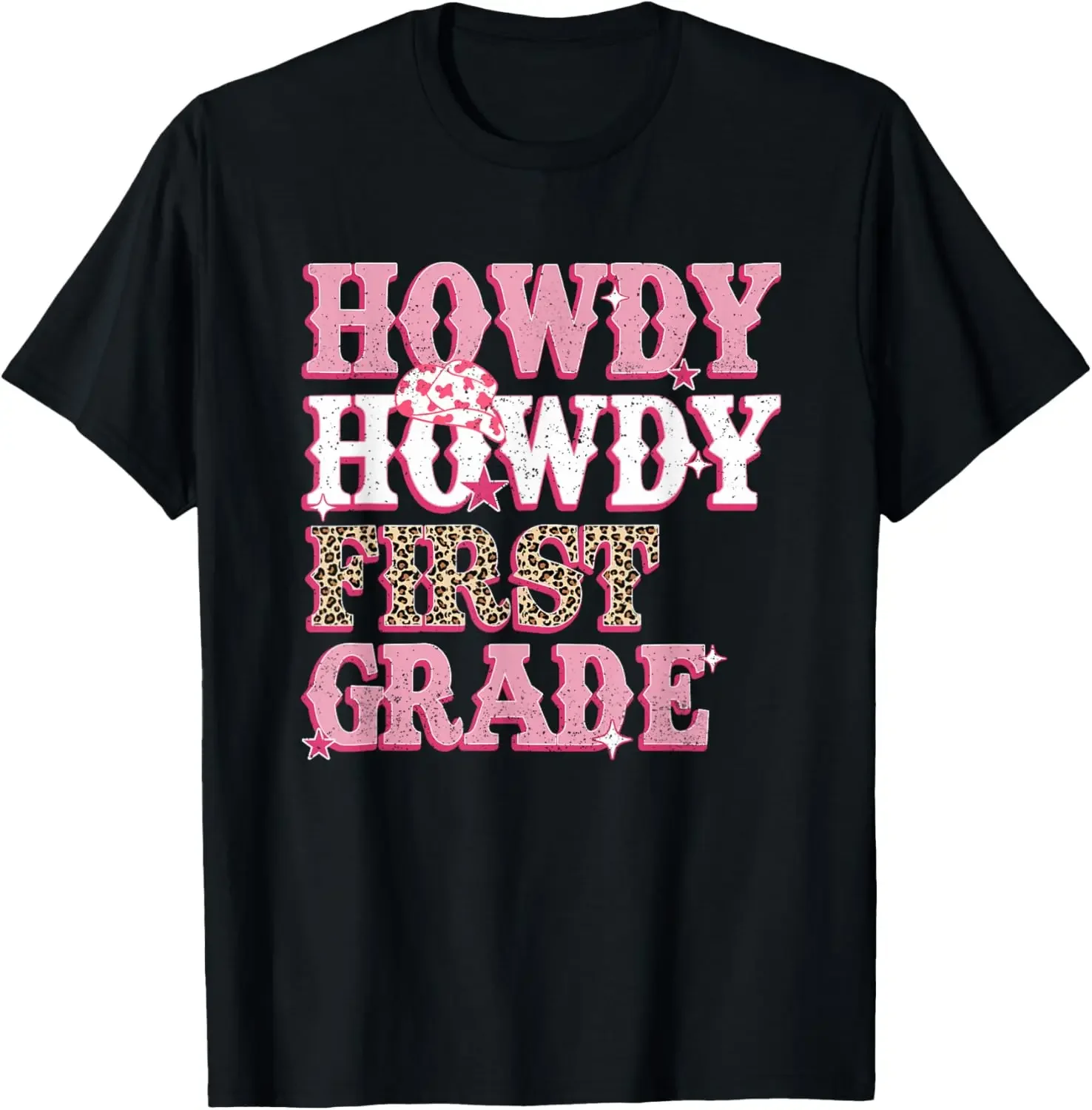 Howdy First Grade Teacher Cowboy Cowgirl Western Teacher T-Shirt