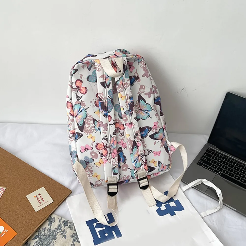 Women Backpack Graffiti Butterfly Cow Printing Backpacks Travel Rucksacks Casual Ladies Large Capacity Student School Bags