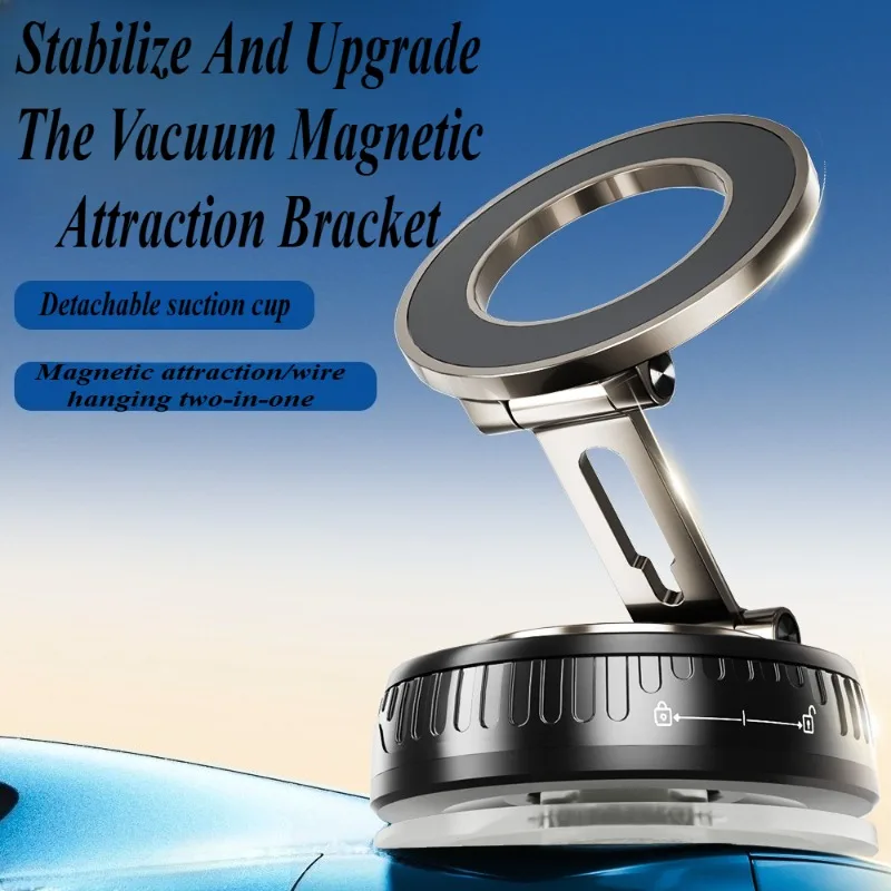 

For Universal Car New All-in-One Vacuum Suction Magnetic Phone Holder Foldable 360° Rotatable for Car Navigation and Travel Use