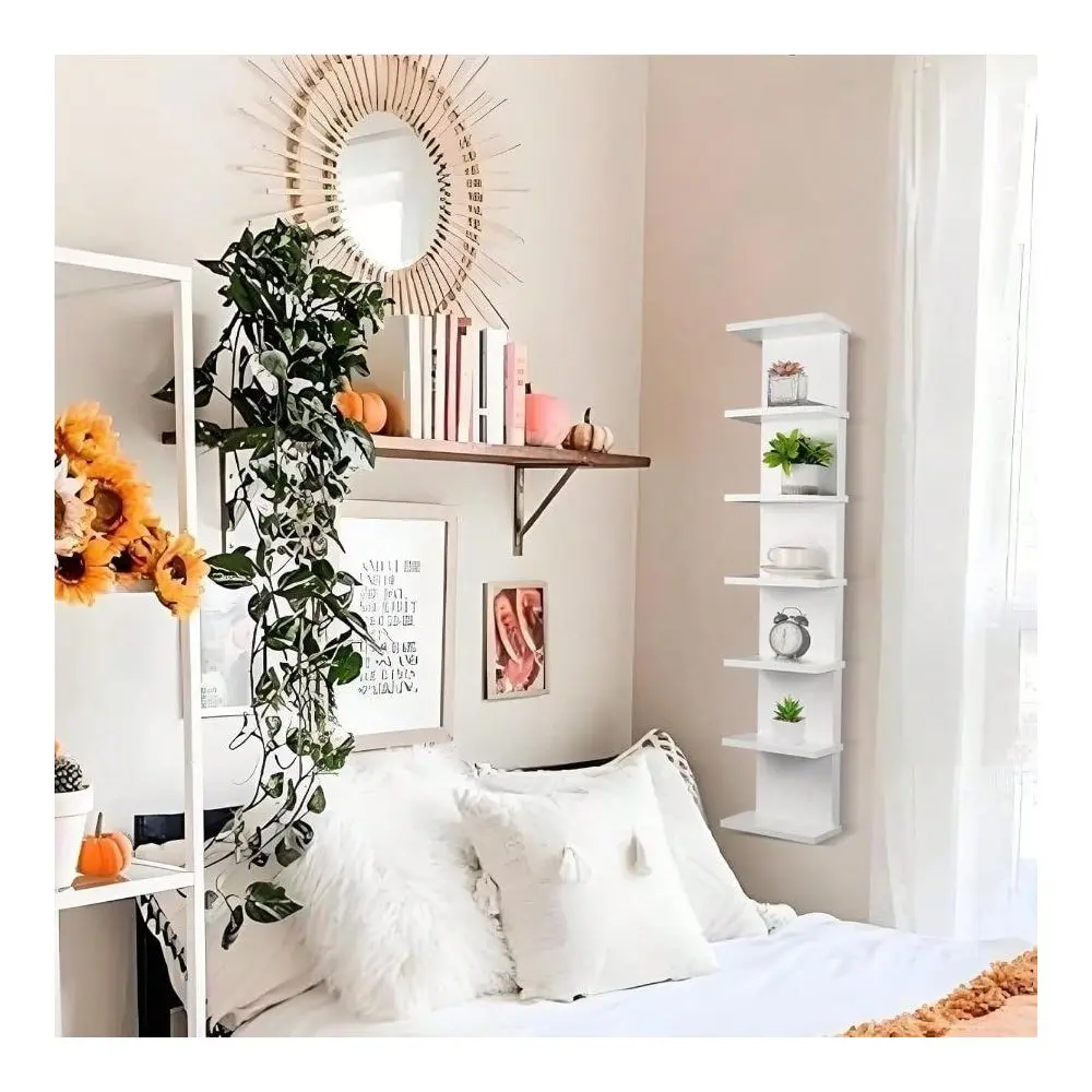 

Pack Tier Wall Shelf Unit 43 Lack Floating Shelf, Compact Display Floating Shelf, Vertical Column Wall Decor Mount Floating Sto
