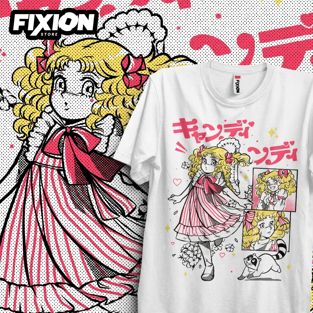 Manga T-shirt Candy Candy (blanca) – Nuevos Enero 2023 Anime Tee